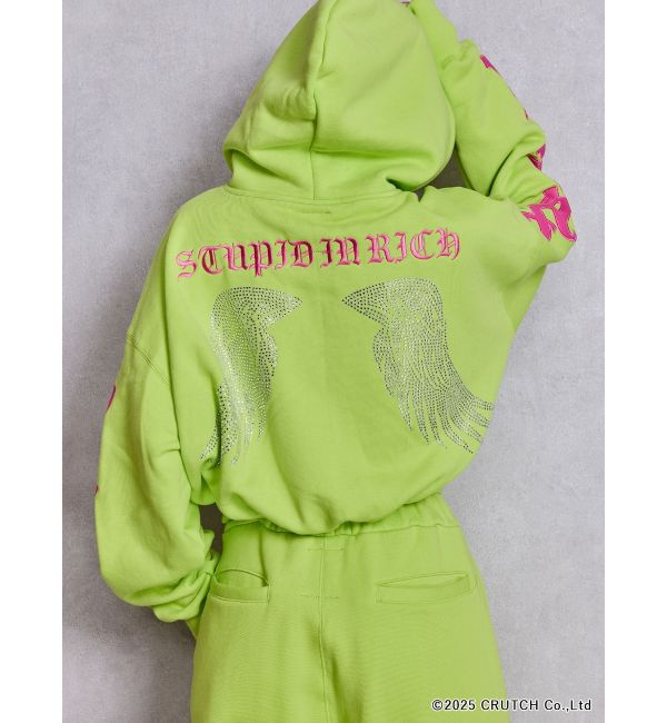 GYDA「GYDA&times;GALFY bijou wing パーカー」|パーカー|