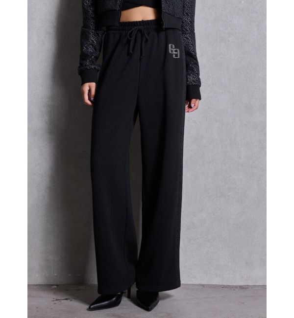 GYDA「GG chain glitter print straightパンツ」|その他|