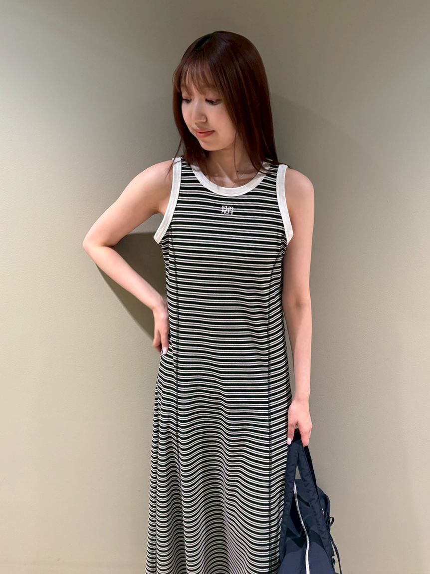FURFUR「ロゴ刺繍ボーダーワンピース」|ワンピース|