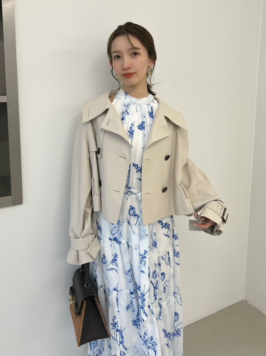 FRAY I.D「ボリュームスリーブショートトレンチコート／撥水」|トレンチコート|LBEG