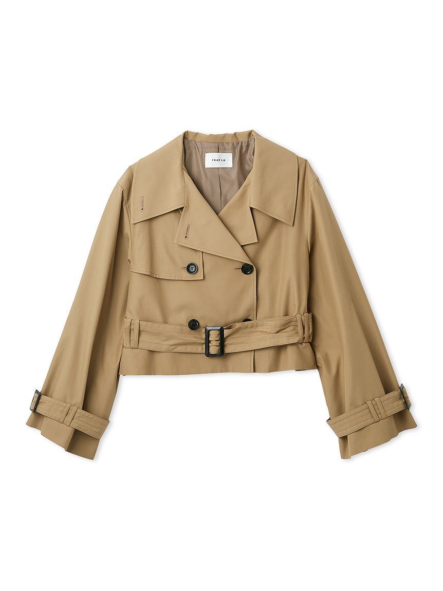 FRAY I.D「ボリュームスリーブショートトレンチコート／撥水」|トレンチコート|