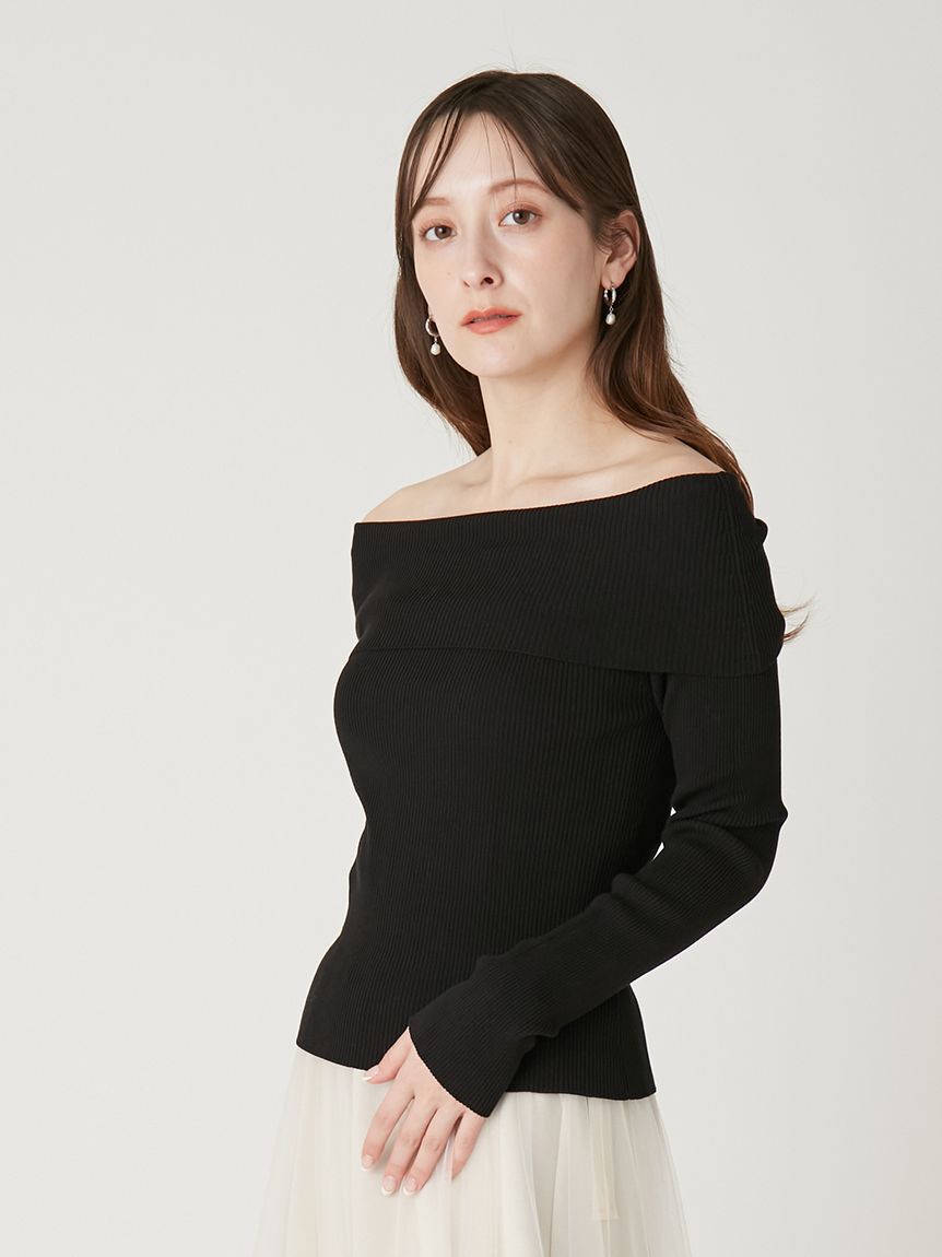 FRAY I.D「ベーシックオフショルリブニット／ウォッシャブル」|ニット・セーター|