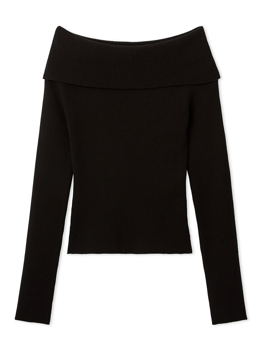 FRAY I.D「ベーシックオフショルリブニット／ウォッシャブル」|ニット・セーター|BLK