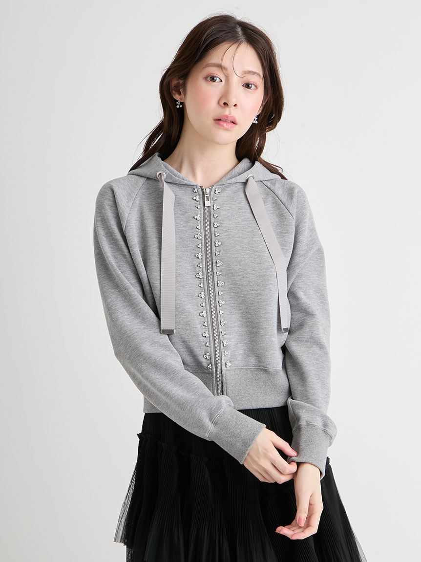 CELFORD「【UVカット】【洗える】フロントビシューフーディー」|パーカー|GRY