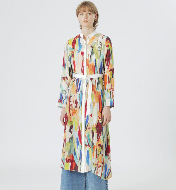  「ニュアンスプリントワンピース」|ワンピース|ピンク