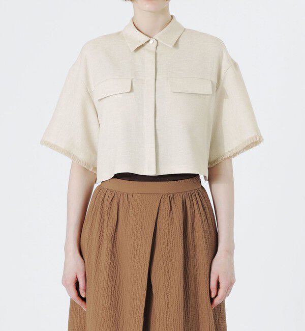  「フリンジハーフスリーブシャツ」|シャツ・ブラウス|