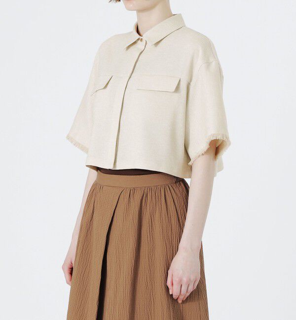  「フリンジハーフスリーブシャツ」|シャツ・ブラウス|