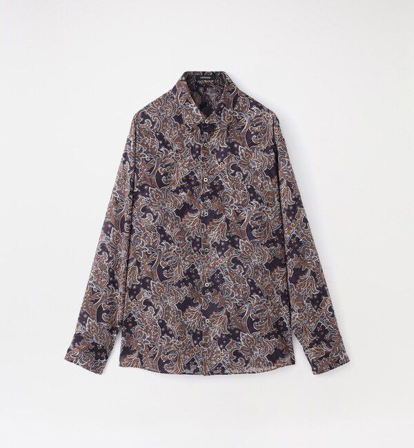  「シアーペイズリーシャツ」|シャツ・ブラウス|ネイビー
