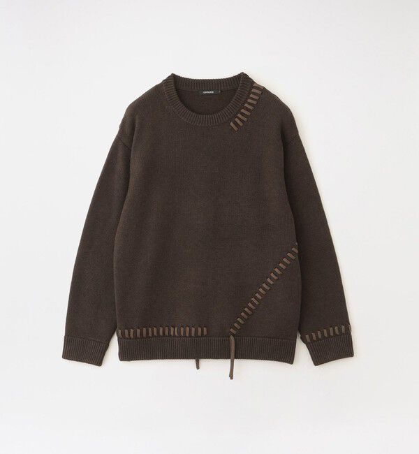  「【UNISEX】ポイントスレッドプルオーバー」|ニット・セーター|ブラウン