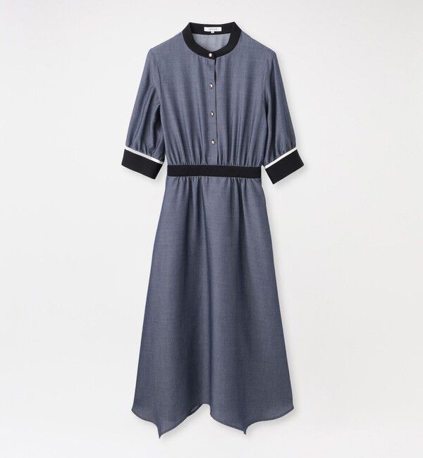 「ダンガリーツイルシャツワンピース」|ワンピース|ブルー