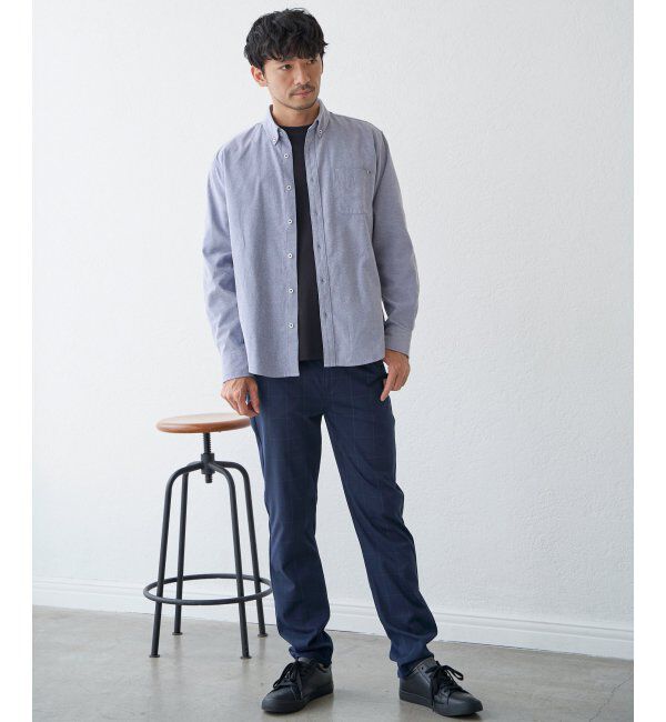 IKKA LOUNGE「ポンチクルーネックジャケットロンT」|Tシャツ・カットソー|