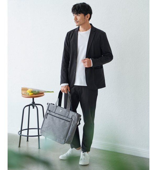 IKKA LOUNGE「ポンチクルーネックジャケットロンT」|Tシャツ・カットソー|