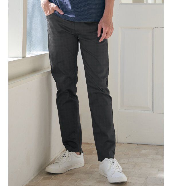 ikka「【雑誌MonoMax5月号掲載】接触冷感チェック5ポケットパンツ「小泉孝太郎さん着用モデル」」|スラックス|