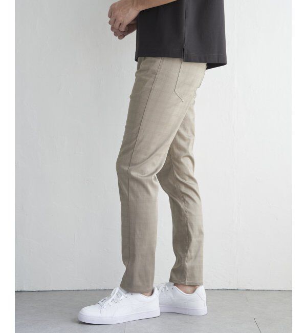 ikka「【雑誌MonoMax5月号掲載】接触冷感チェック5ポケットパンツ「小泉孝太郎さん着用モデル」」|スラックス|