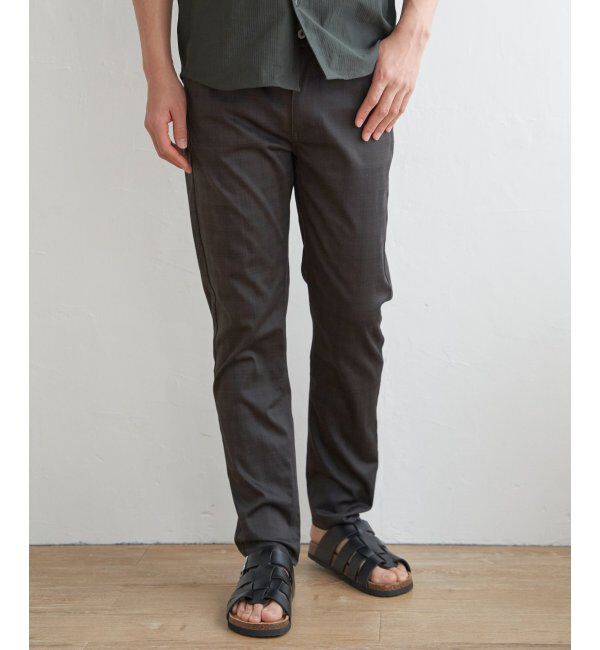 ikka「【雑誌MonoMax5月号掲載】接触冷感チェック5ポケットパンツ「小泉孝太郎さん着用モデル」」|スラックス|