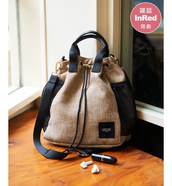 ikka「【雑誌InRed5月号掲載】ポリジュート2WAY巾着バッグ」|その他|ベージュ