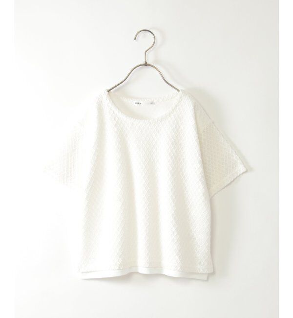 ikka kids「【親子おそろい】レースレイヤードプルオーバー（120~160cm）」|Tシャツ・カットソー|オフホワイト