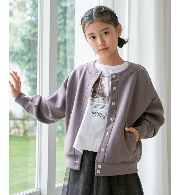 ikka kids「【洗濯機で洗える／親子コーデ】ダンボールドットボタンカーディガン（120~160cm）」|Tシャツ・カットソー|コーヒー