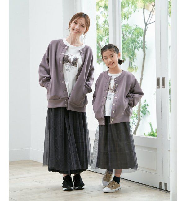 ikka kids「【洗濯機で洗える／親子コーデ】ダンボールドットボタンカーディガン（120~160cm）」|Tシャツ・カットソー|