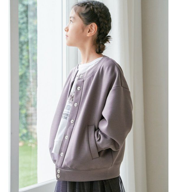 ikka kids「【洗濯機で洗える／親子コーデ】ダンボールドットボタンカーディガン（120~160cm）」|Tシャツ・カットソー|