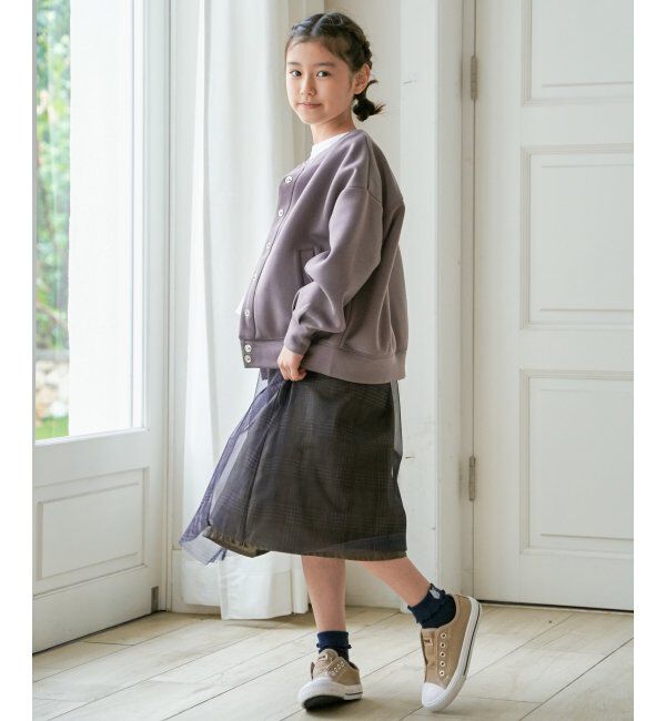 ikka kids「【洗濯機で洗える／親子コーデ】ダンボールドットボタンカーディガン（120~160cm）」|Tシャツ・カットソー|