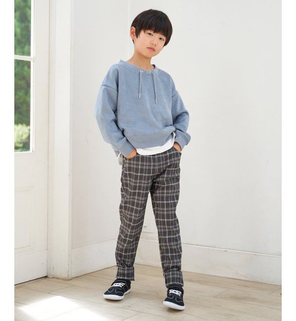 ikka kids「【親子コーデ】フェイクスエードルーイカラーレイヤードプルオーバー（120~160cm）」|Tシャツ・カットソー|
