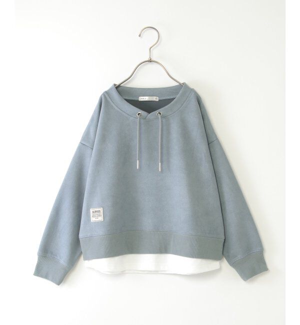 ikka kids「【親子コーデ】フェイクスエードルーイカラーレイヤードプルオーバー（120~160cm）」|Tシャツ・カットソー|