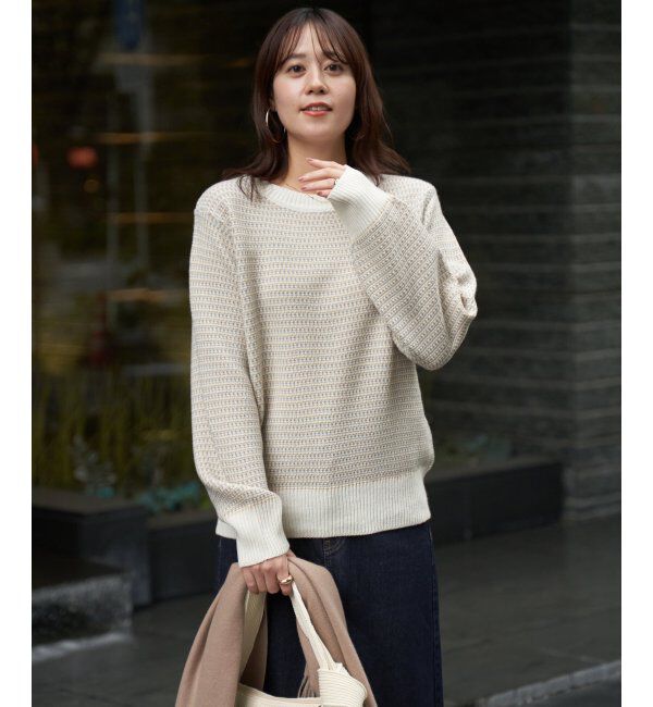 ikka「幾何ジャガードニットプルオーバー」|プルオーバー|