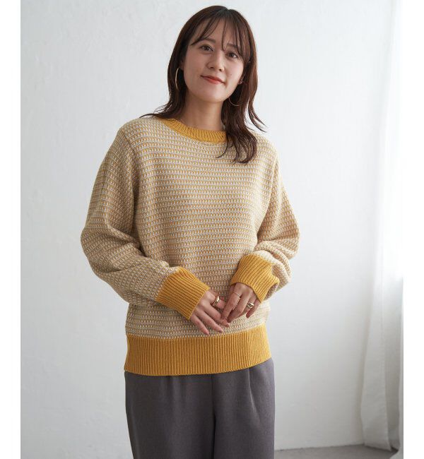 ikka「幾何ジャガードニットプルオーバー」|プルオーバー|