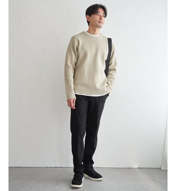 ikka「【2点セット】GOKU楽ニットクルーインナーセット」|プルオーバー|