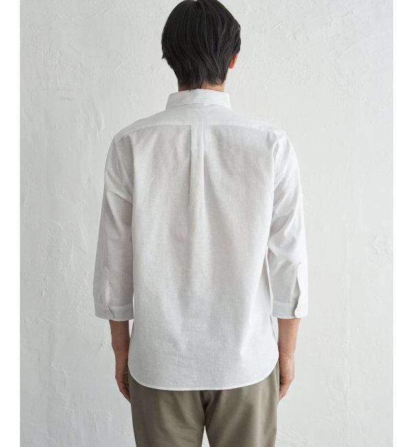 ikka「【雑誌MonoMax5月号掲載】フレンチリネンMIX袖2WAYシャツ【接触冷感】「小泉孝太郎さん着用モデル」」|シャツ・ブラウス|