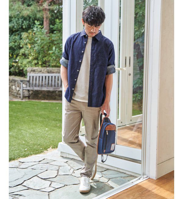 ikka「【雑誌MonoMax5月号掲載】フレンチリネンMIX袖2WAYシャツ【接触冷感】「小泉孝太郎さん着用モデル」」|シャツ・ブラウス|