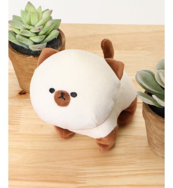 Lbc with Life「Siammy テノリネコマスコット」|クッション・クッションカバー|ブラウン