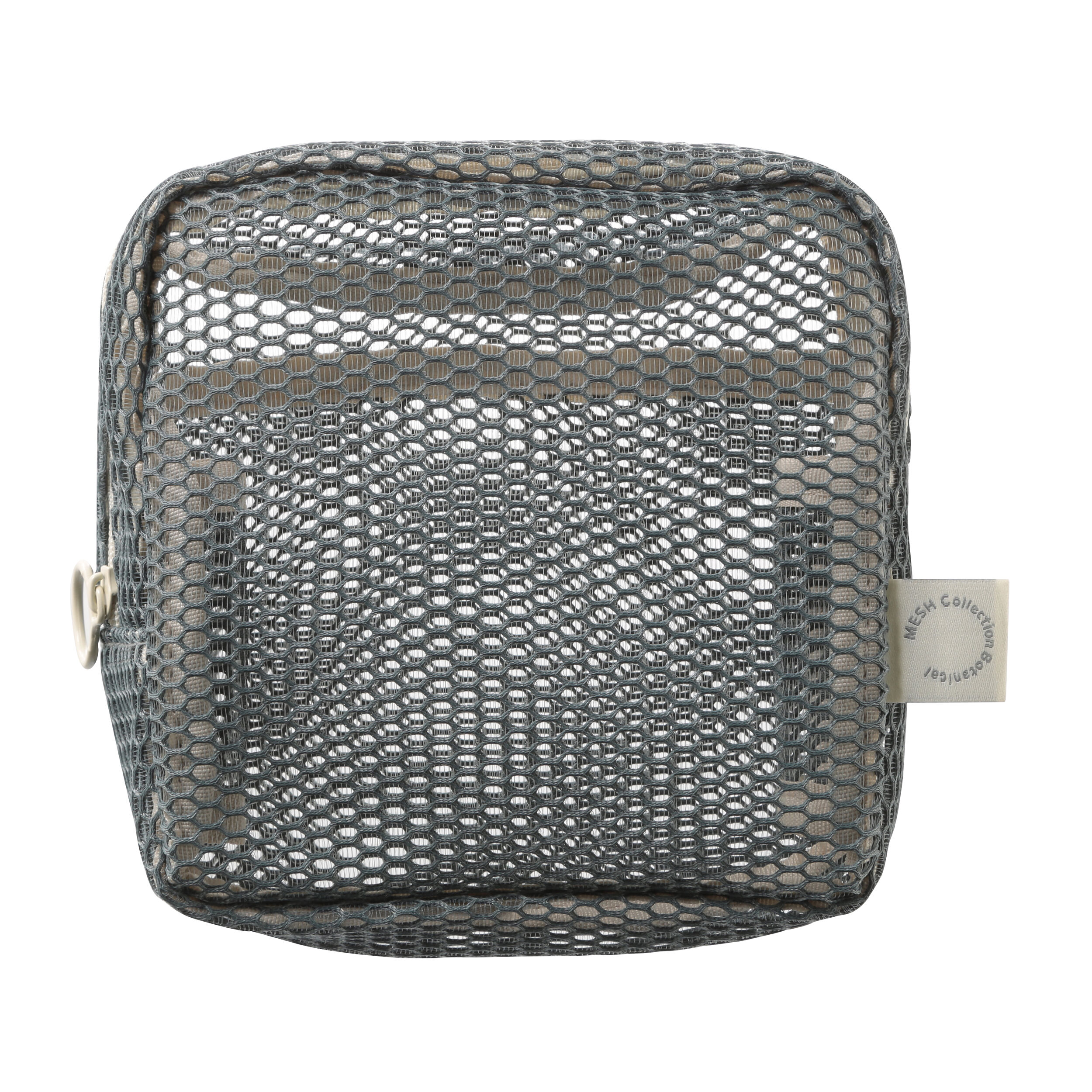  「スクエアポーチ／メッシュコレクション」|ポーチ|グレー