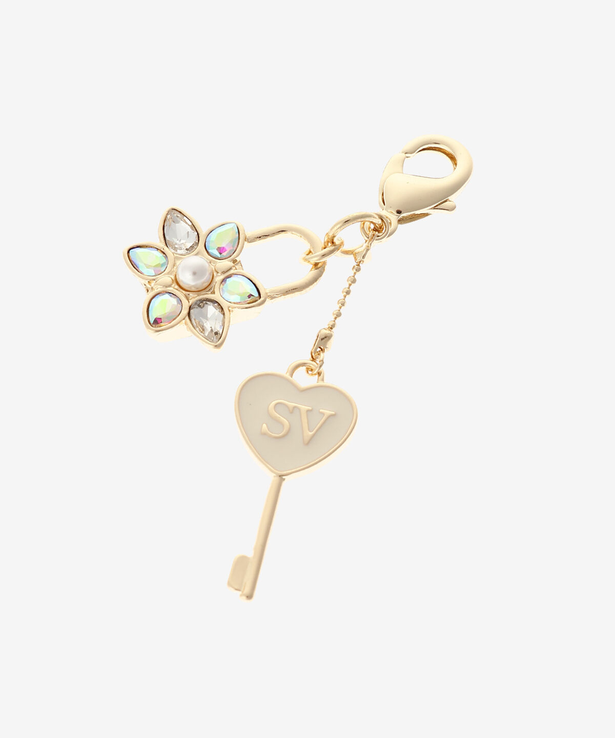 Samantha Vega「パドロックハートキーチャーム」|チャーム・キーホルダー|オフホワイト