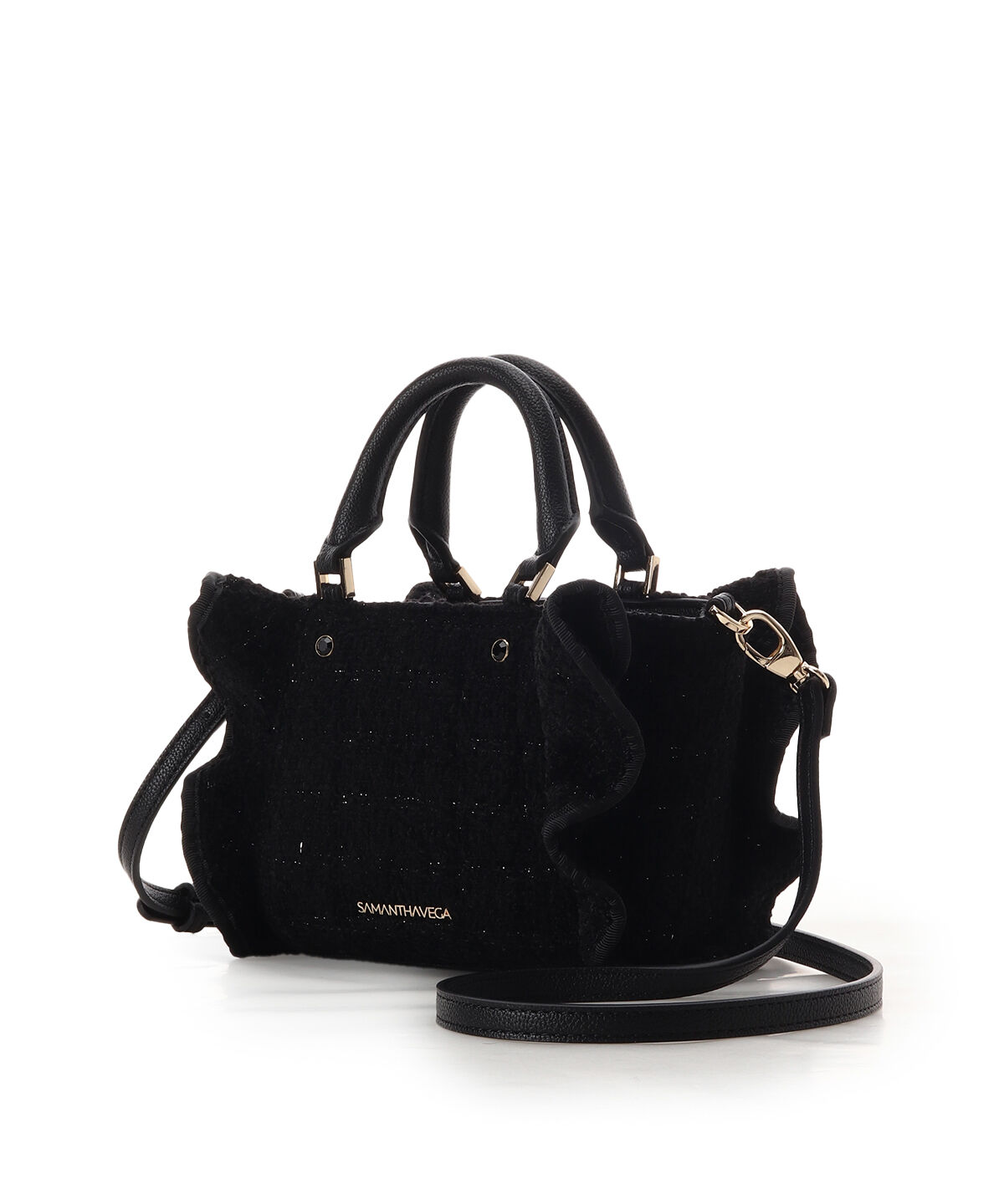 Samantha Vega「ツイードフリルミニショルダーバッグ」|ショルダー・メッセンジャー|