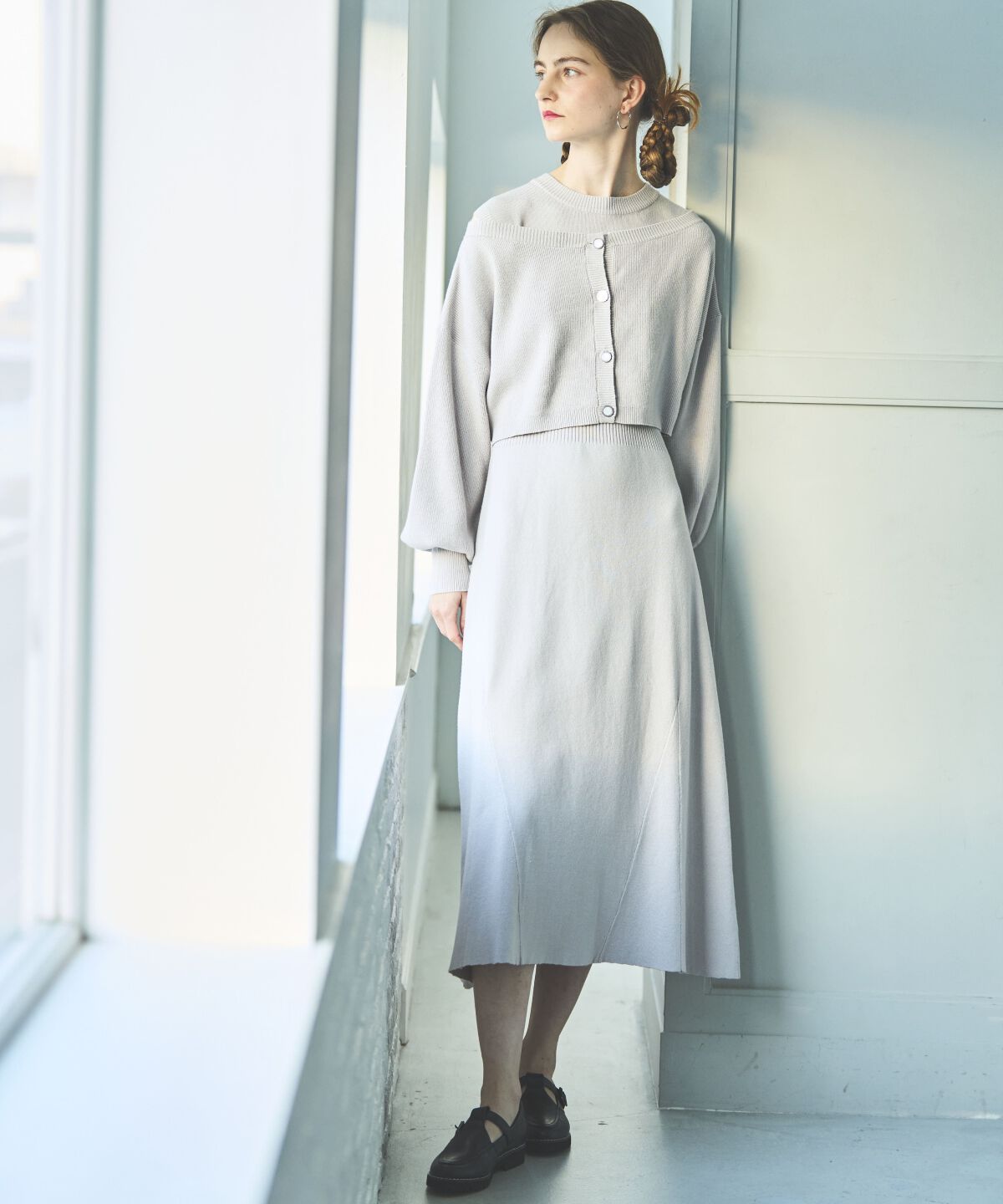 アンドクチュール「アンサンブルニットワンピース」|ワンピース|