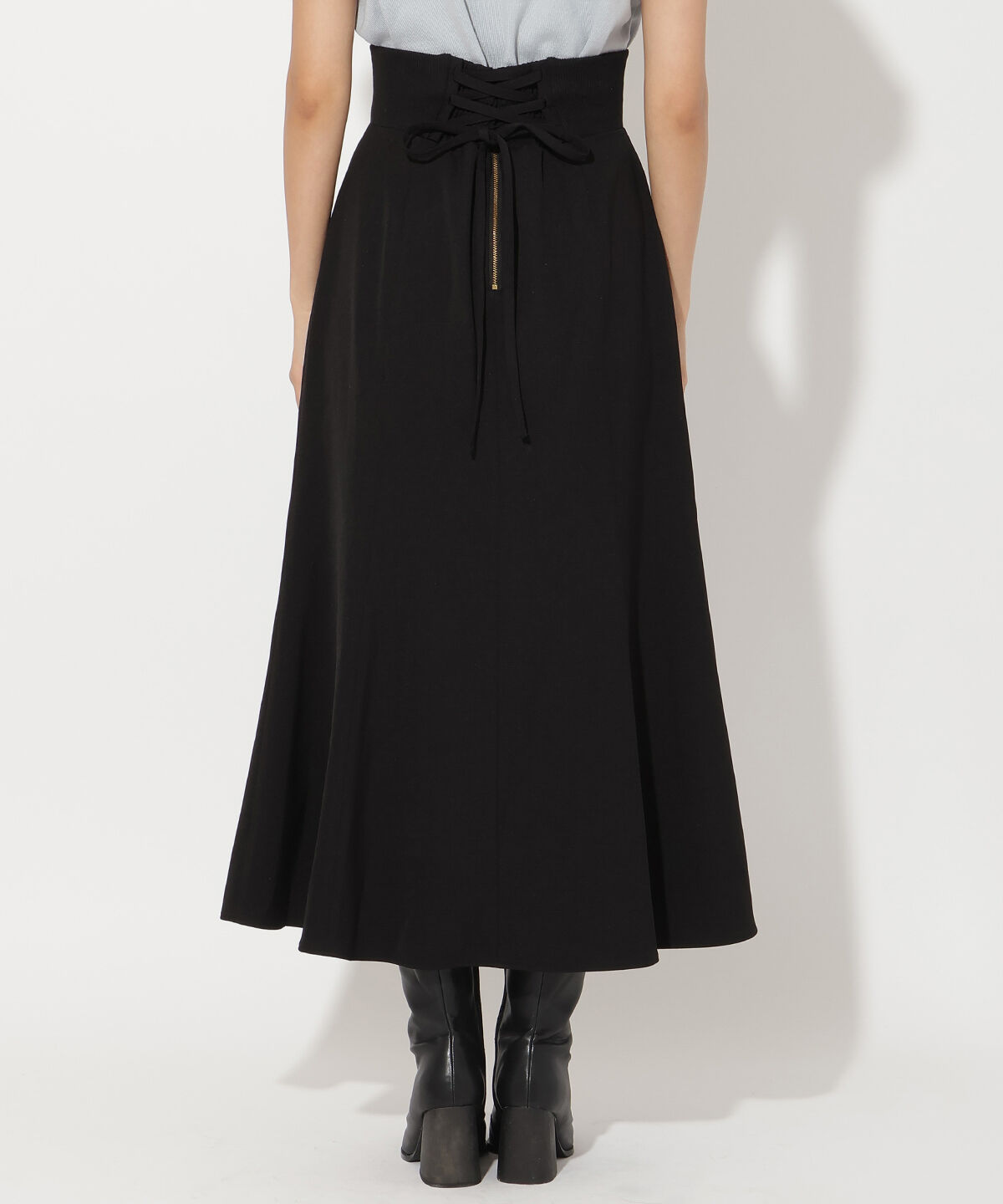 アンドクチュール「サイドリブラッフルマーメイドスカート」|フレア|