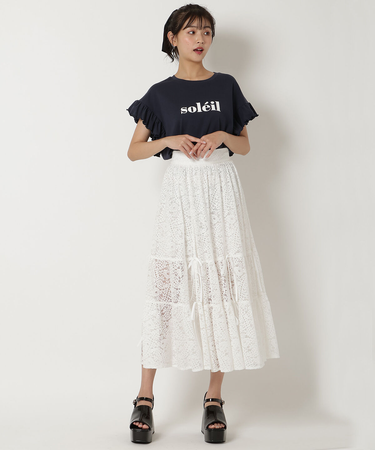 REDYAZEL「フリル袖Tシャツ」|Tシャツ・カットソー|