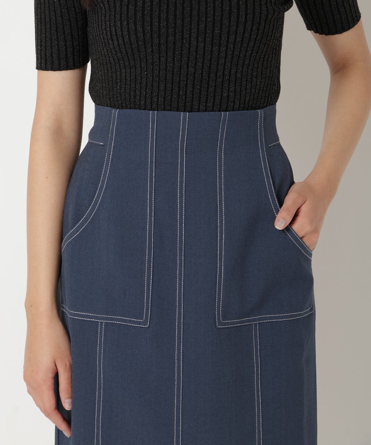 REDYAZEL「配色ステッチタイトスカート」|タイト|