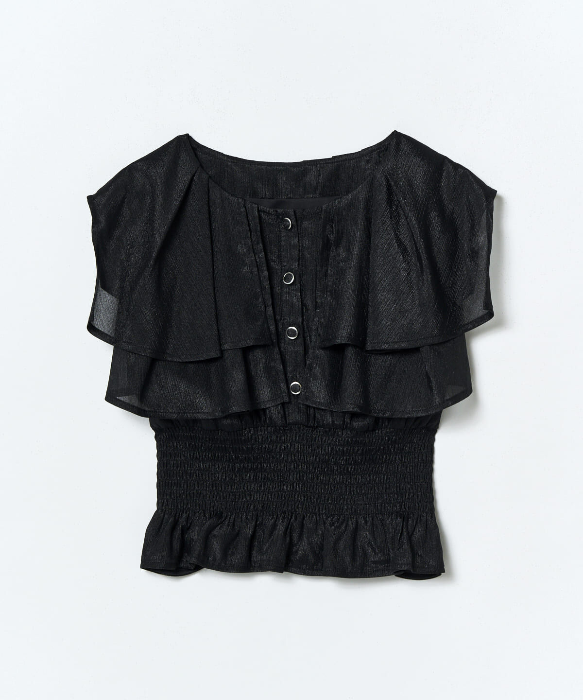 REDYAZEL「シャイニー楊柳フリルブラウス」|シャツ・ブラウス|