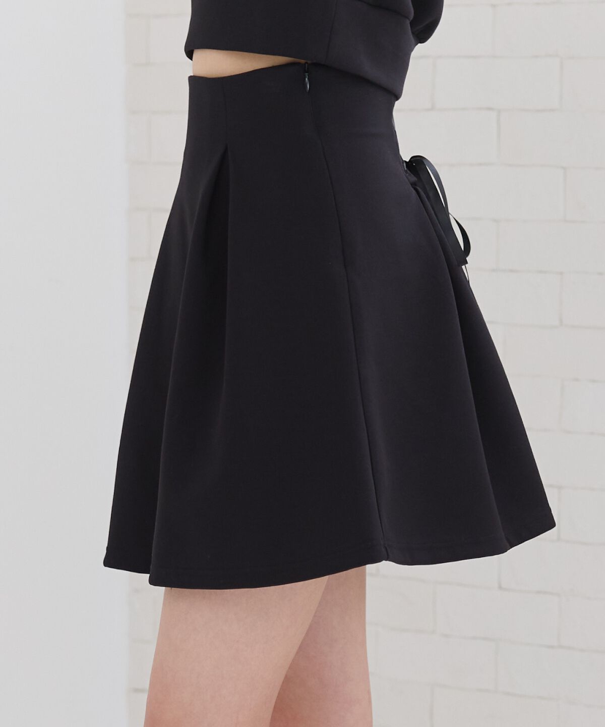 REDYAZEL「レースアップフレアミニスカート」|フレア|