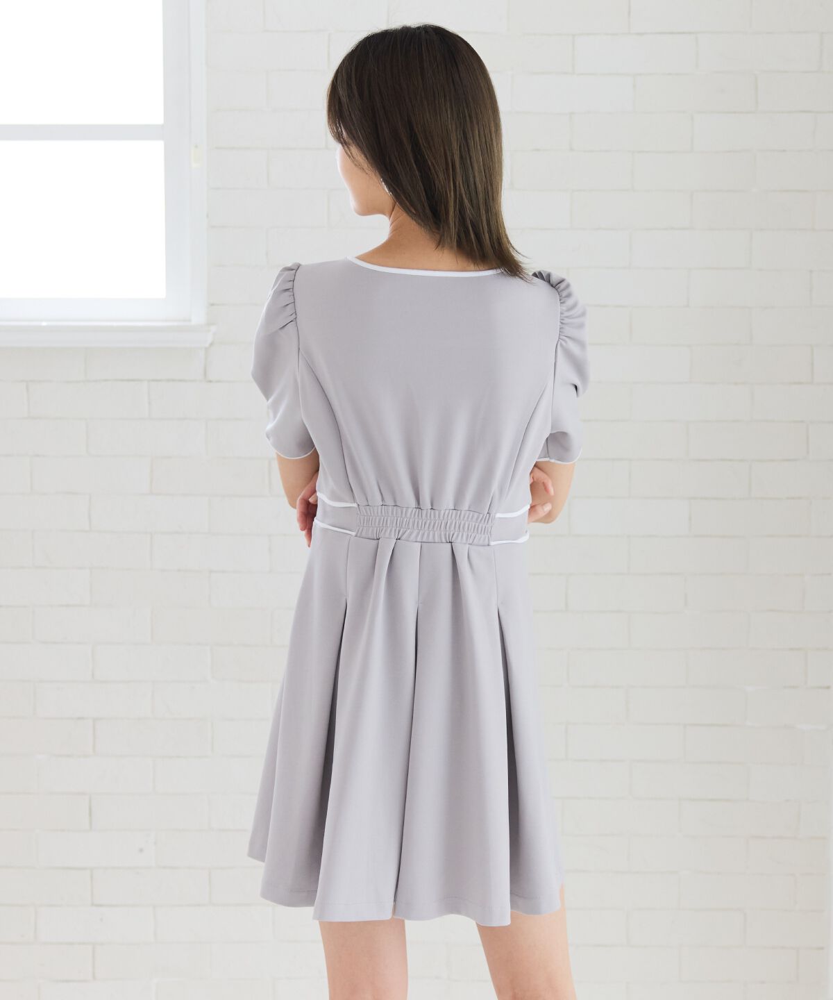 REDYAZEL「ボックスタックフレアカットワンピース」|ワンピース|