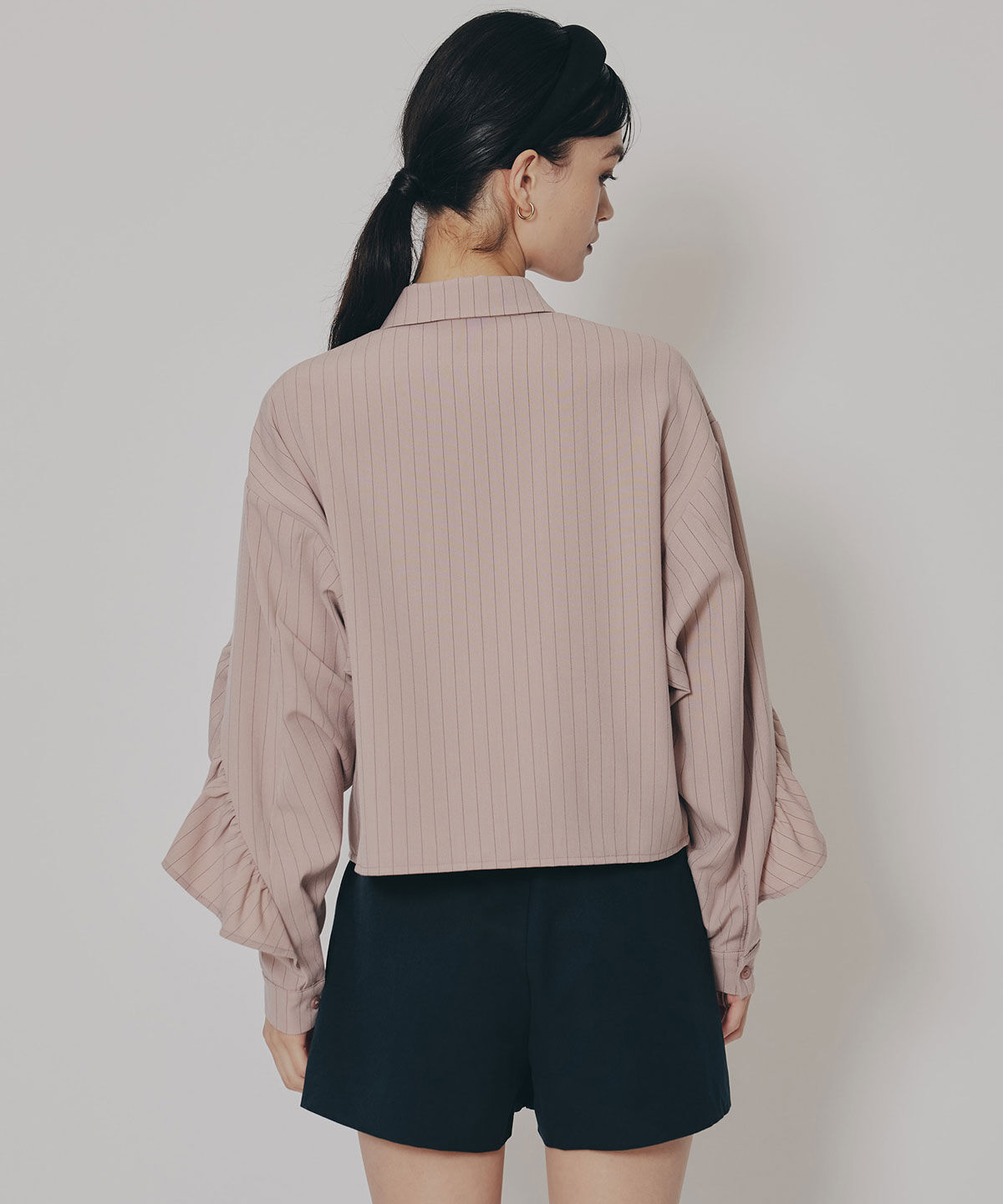 REDYAZEL「フリルラインストライプブラウス」|シャツ・ブラウス|