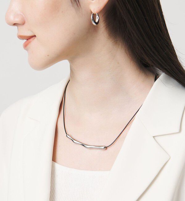 UNITED ARROWS「バートップ コードネックレス」|ネックレス|SILVER