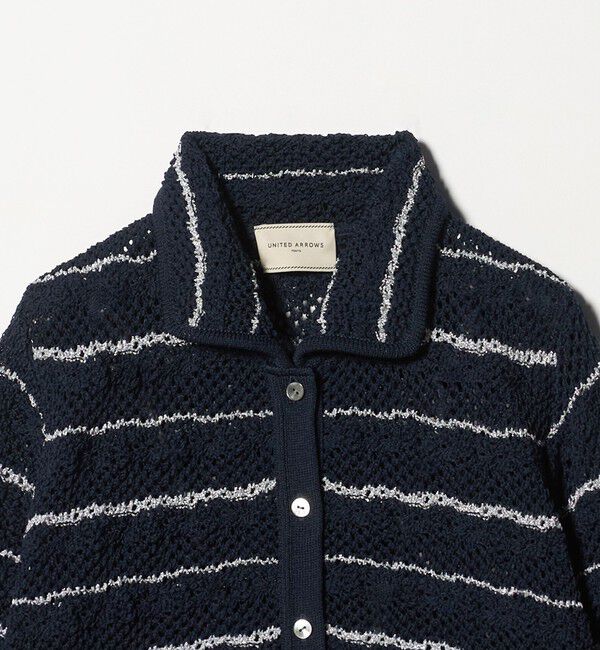UNITED ARROWS「YTM ラメ ニットポロ カーディガン ‐ウォッシャブル‐」|カーディガン|