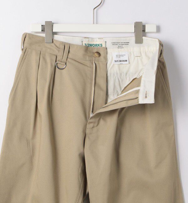 UNITED ARROWS green label relaxing「【別注】【WEB限定】＜3/2 WORKS＞GLR 2プリーツ チノパンツ」|チノ|