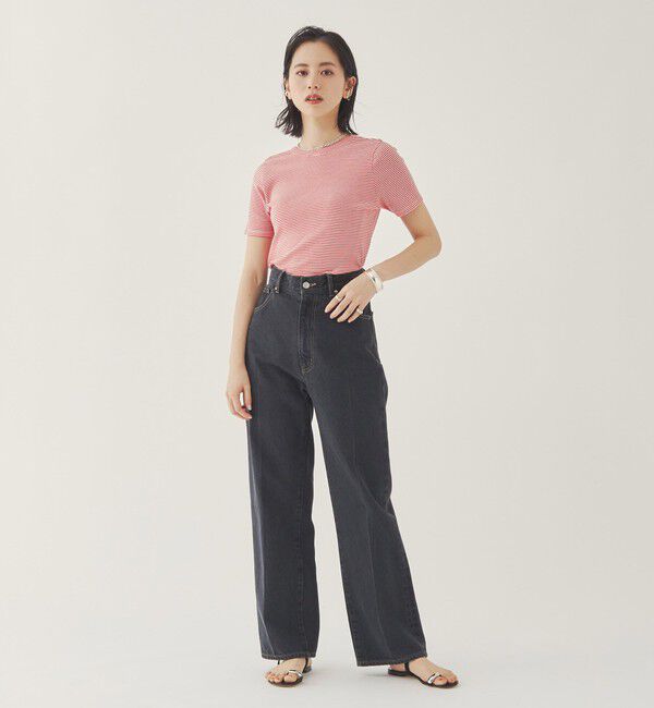 EMMEL REFINES「＜EMMEL REFINES＞EM センタープレス ストレート デニム/ パンツ」|デニム|