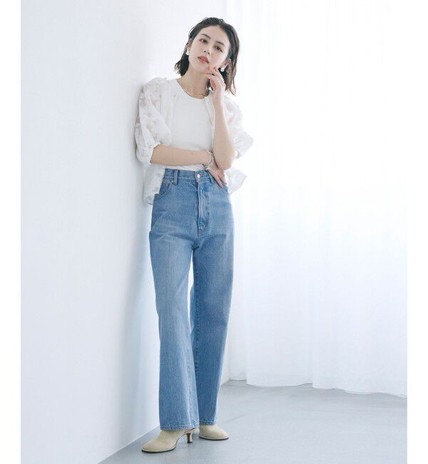 EMMEL REFINES「＜EMMEL REFINES＞EM センタープレス ストレート デニム/ パンツ」|デニム|