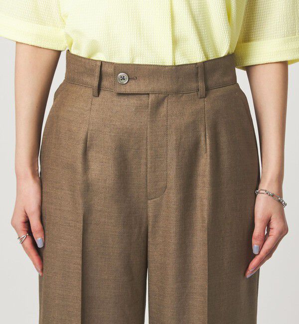 UNITED ARROWS green label relaxing「［size SHORT/TALLあり］リネンライク ストレート パンツ」|スラックス|